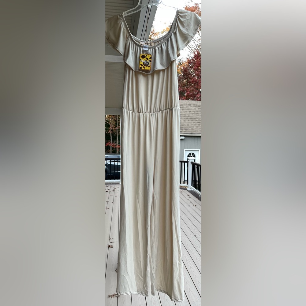 Womens Hybrid&Co beige jumpsuit